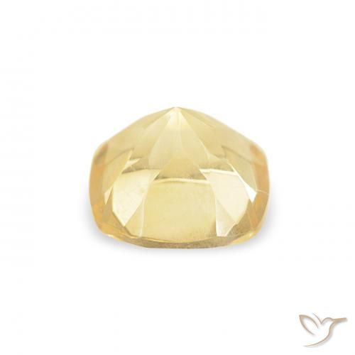 Citrine Jaune clair naturelle Coussin, 0.55 ct, VVS-VS