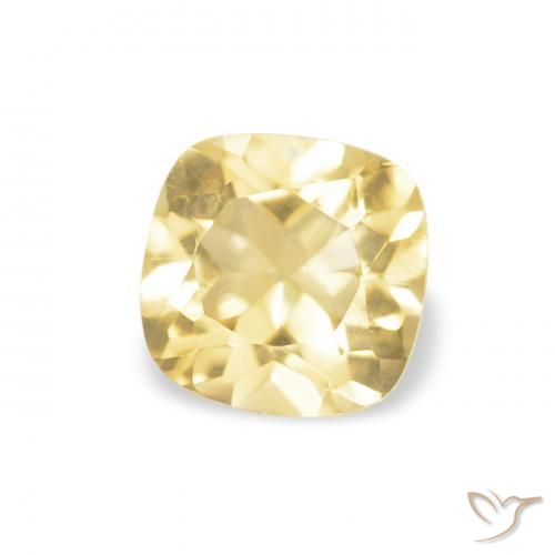 Citrine Jaune doré léger naturelle Coussin, 0.53 ct, VVS-VS