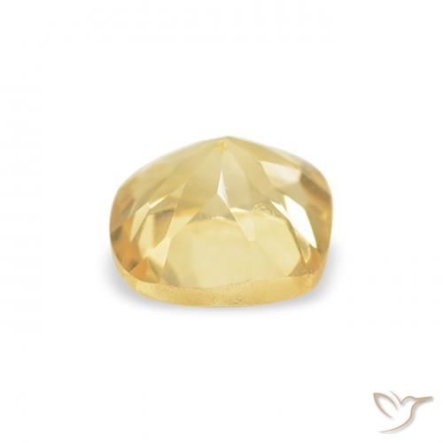 Citrine Jaune doré léger naturelle Coussin, 0.53 ct, VVS-VS