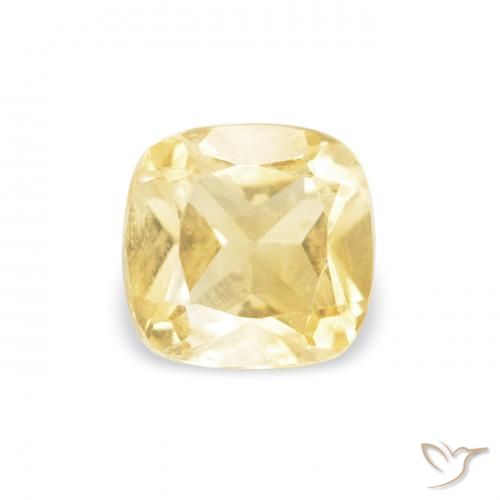 0.46ct Naturel Jaune clair Citrine, Coussin, VVS-VS