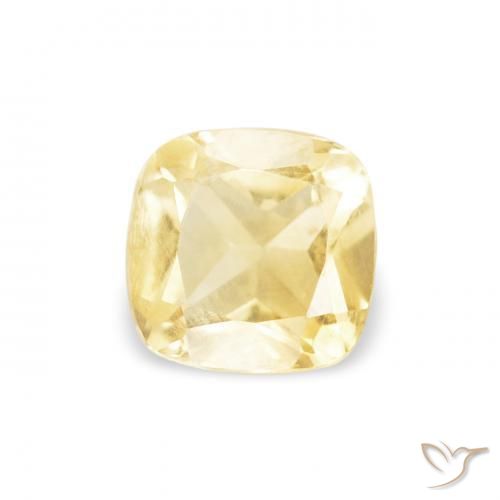 Citrine Jaune clair naturelle Coussin, 0.46 ct, VVS-VS