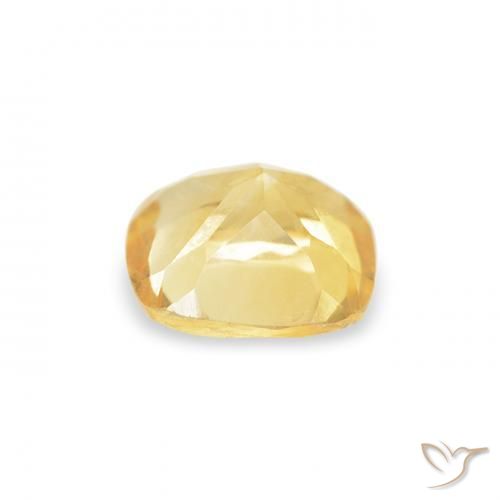 Citrine Jaune clair naturelle Coussin, 0.46 ct, VVS-VS