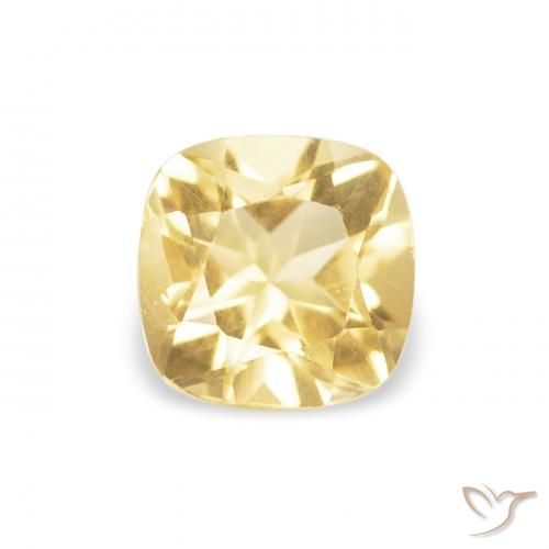 0.52ct Naturel Doré léger Citrine, Coussin, VVS