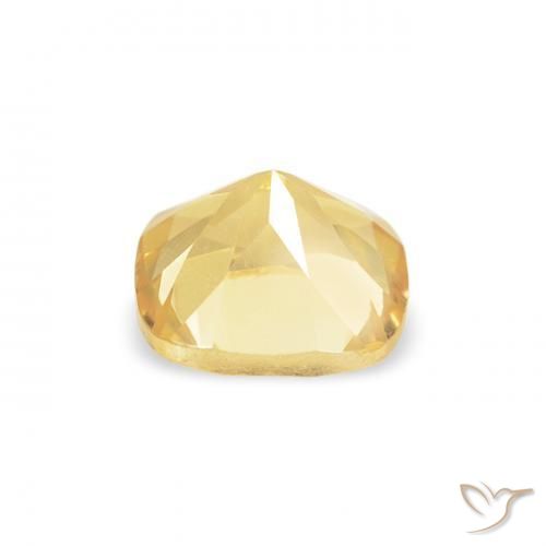 Citrine Doré léger naturelle Coussin, 0.52 ct, VVS