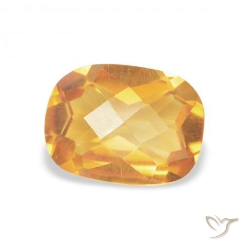 Citrine Orange-or naturelle Coussin, 1.17 ct, VVS-VS
