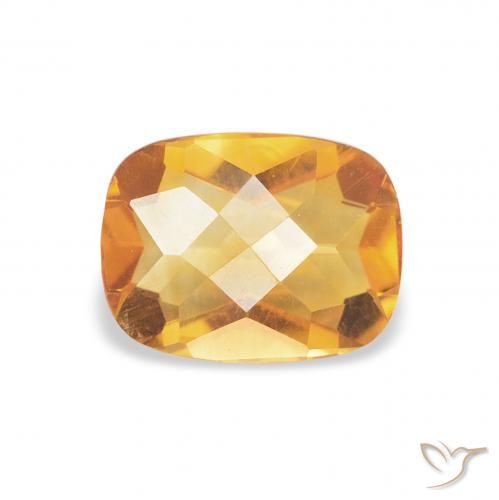 1.10ct Naturel Medium Light Orange-Gold Citrine, Coussin, VVS-VS