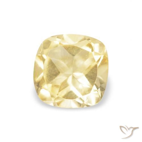 Citrine Jaune doré léger naturelle Coussin, 0.53 ct, VVS-VS