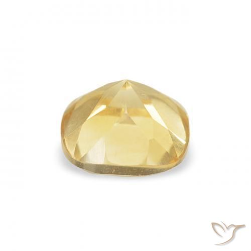 Citrine Jaune doré léger naturelle Coussin, 0.53 ct, VVS-VS