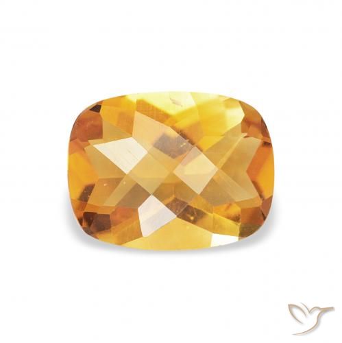 1.04ct Naturel Orange doré profond Citrine, Coussin, VS