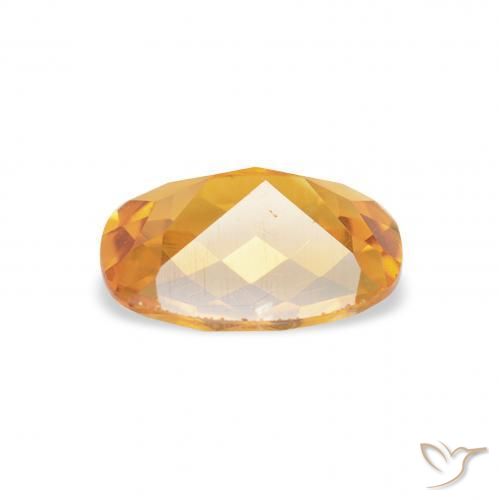 Citrine Orange doré profond naturelle Coussin, 1.04 ct, VS