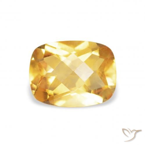 1.16ct Naturel Doré Citrine, Coussin, VS