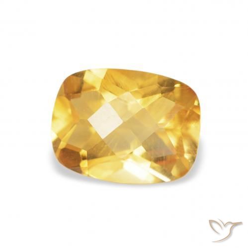 Citrine Doré naturelle Coussin, 1.16 ct, VS