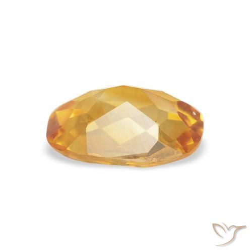 Citrine Orange Doré naturelle Coussin, 1.15 ct, VS