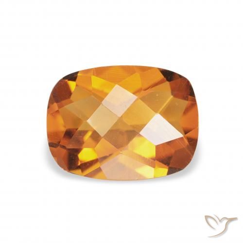 1.16ct Naturel Orange terre Citrine, Coussin, VVS