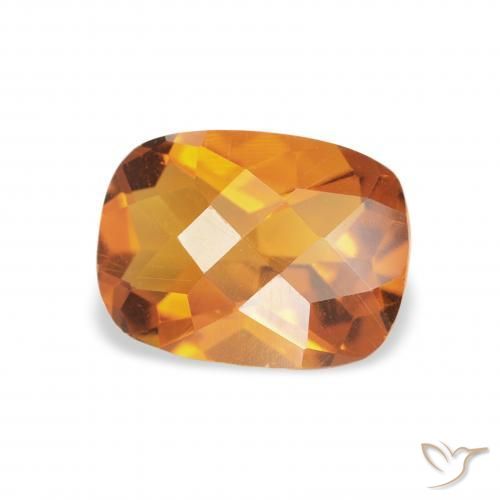 Citrine Orange terre naturelle Coussin, 1.16 ct, VVS