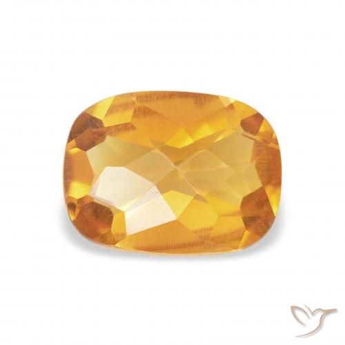 1.04ct Naturel Doré-orange foncé Citrine, Coussin, VVS