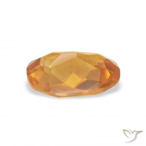 Citrine Doré-orange foncé naturelle Coussin, 1.04 ct, VVS