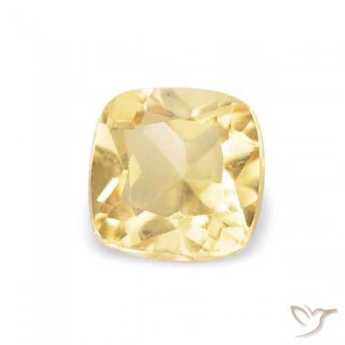 Citrine Doré naturelle Coussin, 0.49 ct, VS