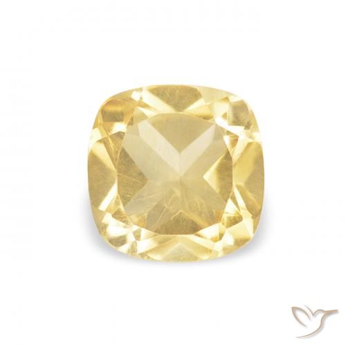 0.57ct Naturel Doré Citrine, Coussin, VS