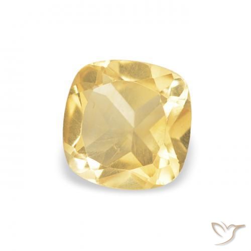Citrine Doré naturelle Coussin, 0.57 ct, VS