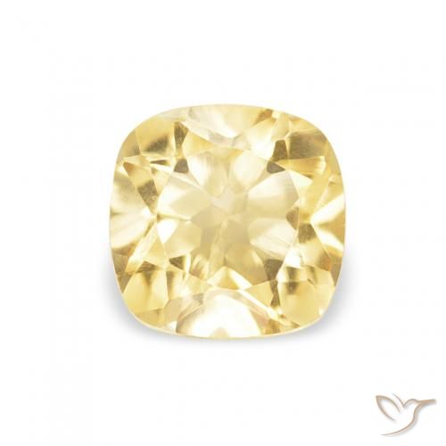 0.53ct Naturel Doré Citrine, Coussin, VS