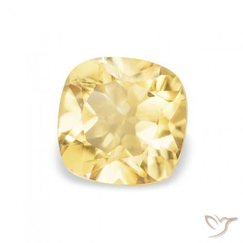 Citrine Doré naturelle Coussin, 0.53 ct, VS