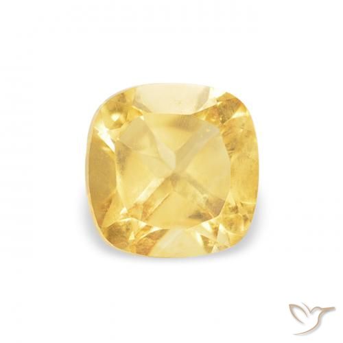 0.55ct Naturel Or moyen Citrine, Coussin, VS