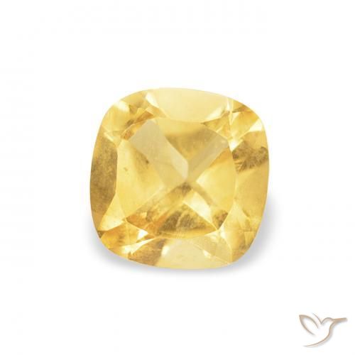Citrine Or moyen naturelle Coussin, 0.55 ct, VS
