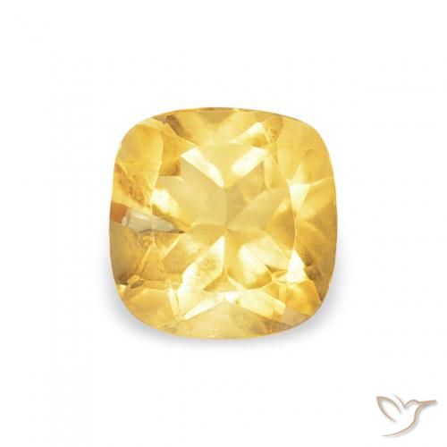 0.52ct Naturel Doré moyen Citrine, Coussin, VS