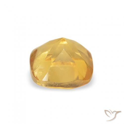 Citrine Doré moyen naturelle Coussin, 0.52 ct, VS