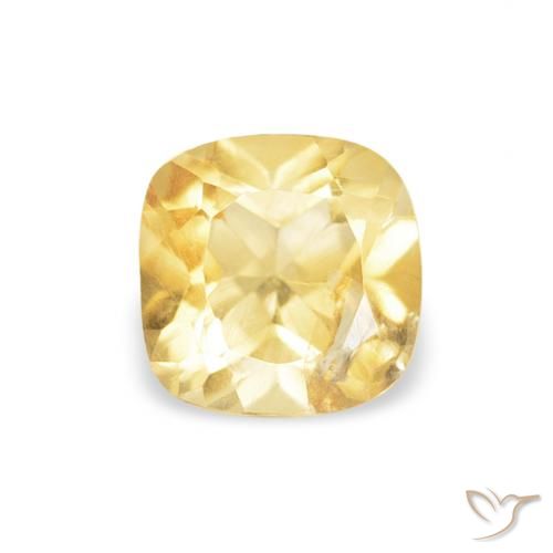 0.50ct Naturel Doré Citrine, Coussin, VS