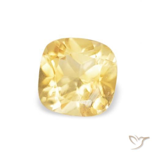Citrine Doré naturelle Coussin, 0.50 ct, VS