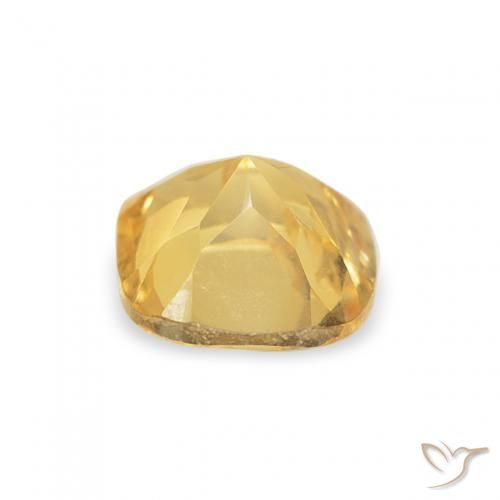 Citrine Doré naturelle Coussin, 0.50 ct, VS