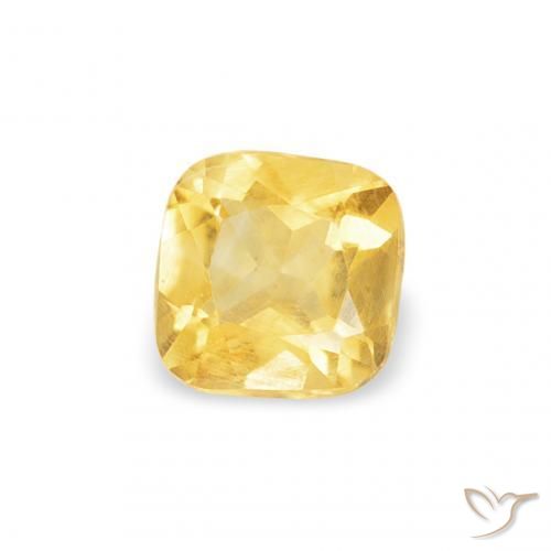 Citrine Orange Doré naturelle Coussin, 0.22 ct, VS