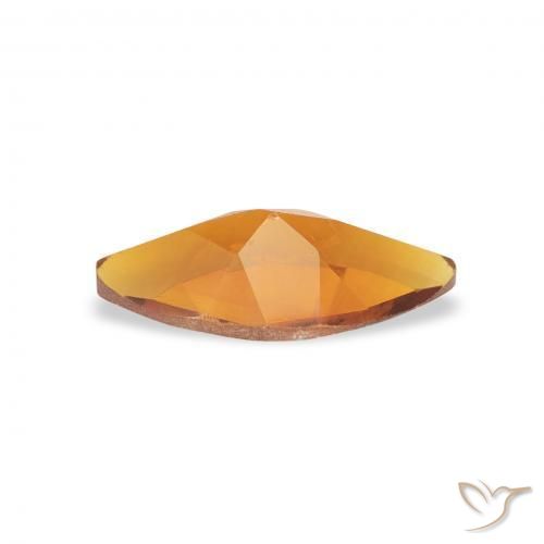 Citrine Orange moyen naturelle Marquise, 0.46 ct, VS