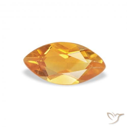 Citrine Orange-or naturelle Marquise, 0.53 ct, VS