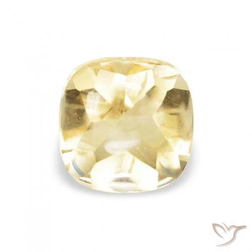 Citrine Doré léger naturelle Coussin, 0.58 ct, Transparent