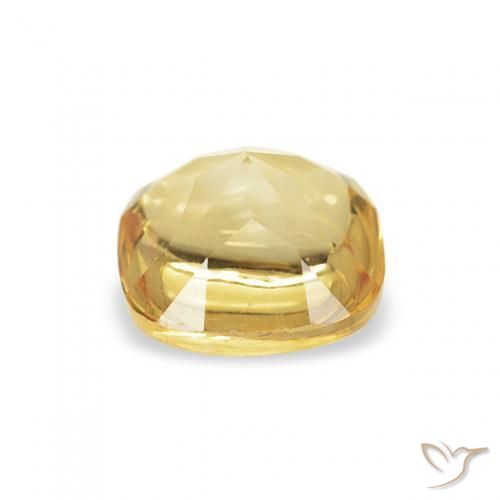 Citrine Doré léger naturelle Coussin, 0.58 ct, Transparent