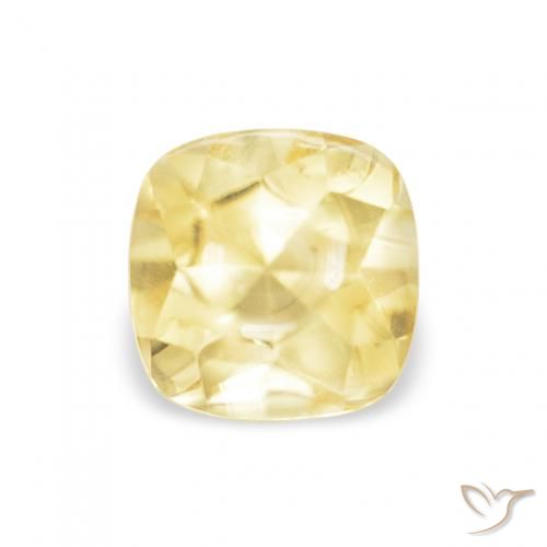 0.64ct Naturel Jaune doré léger Citrine, Coussin, Transparent