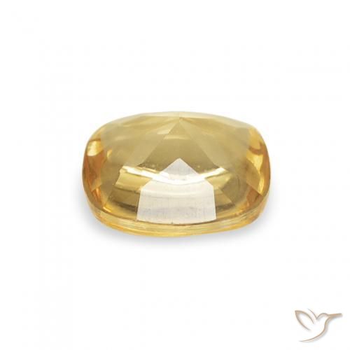 Citrine Jaune doré léger naturelle Coussin, 0.46 ct, Transparent