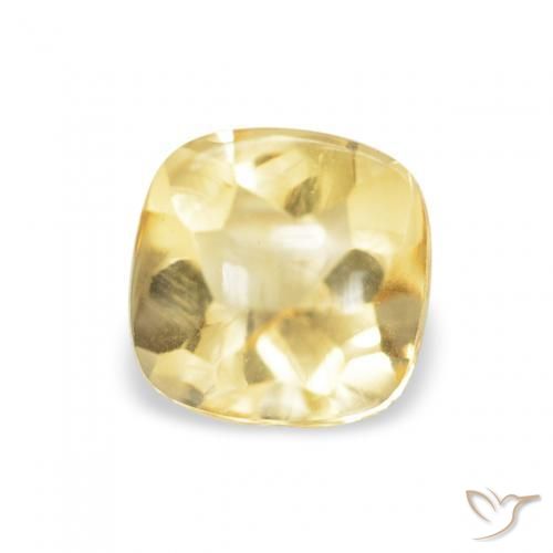 Citrine Doré léger naturelle Coussin, 0.65 ct, Transparent