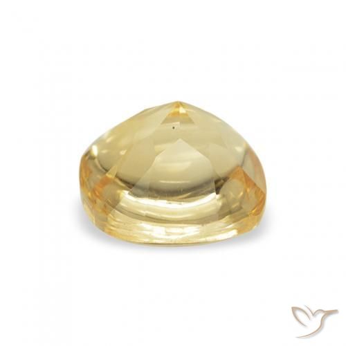 Citrine Doré léger naturelle Coussin, 0.65 ct, Transparent