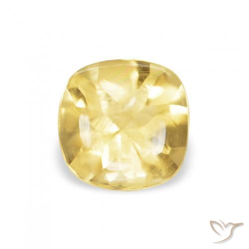 0.51ct Naturel Jaune doré léger Citrine, Coussin, Transparent