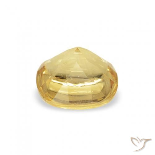 Citrine Jaune doré léger naturelle Coussin, 0.51 ct, Transparent