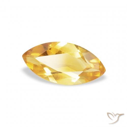 Citrine Doré vif naturelle Marquise, 0.44 ct, VS