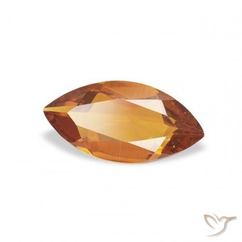 Citrine Orange brun naturelle Marquise, 0.43 ct, VS