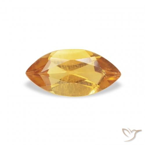 0.41ct Naturel Or-orange moyen Citrine, Marquise, VS