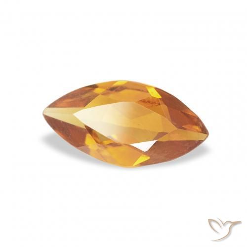 Citrine Orange moyen naturelle Marquise, 0.43 ct, VS