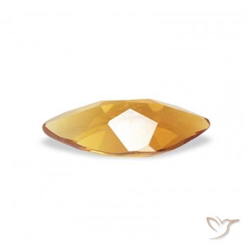 Citrine Orange moyen naturelle Marquise, 0.43 ct, VS