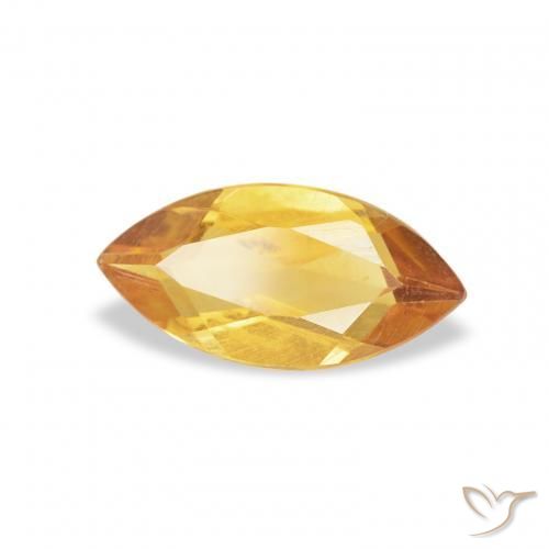 Citrine Orange-or naturelle Marquise, 0.42 ct, VS